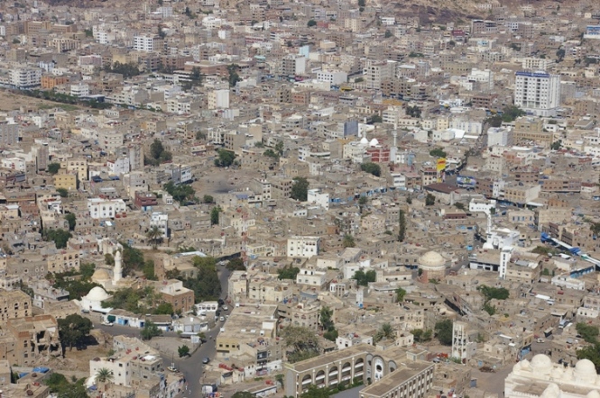 Blick auf das Labyrinth von Taiz.